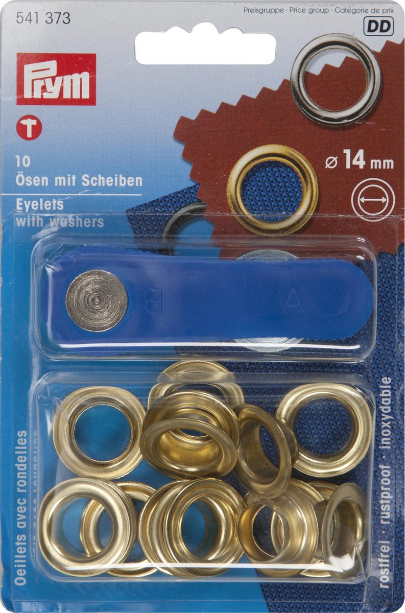 Occhielli Prym 14 mm - 10 pezzi - ottone - per tende e teloni