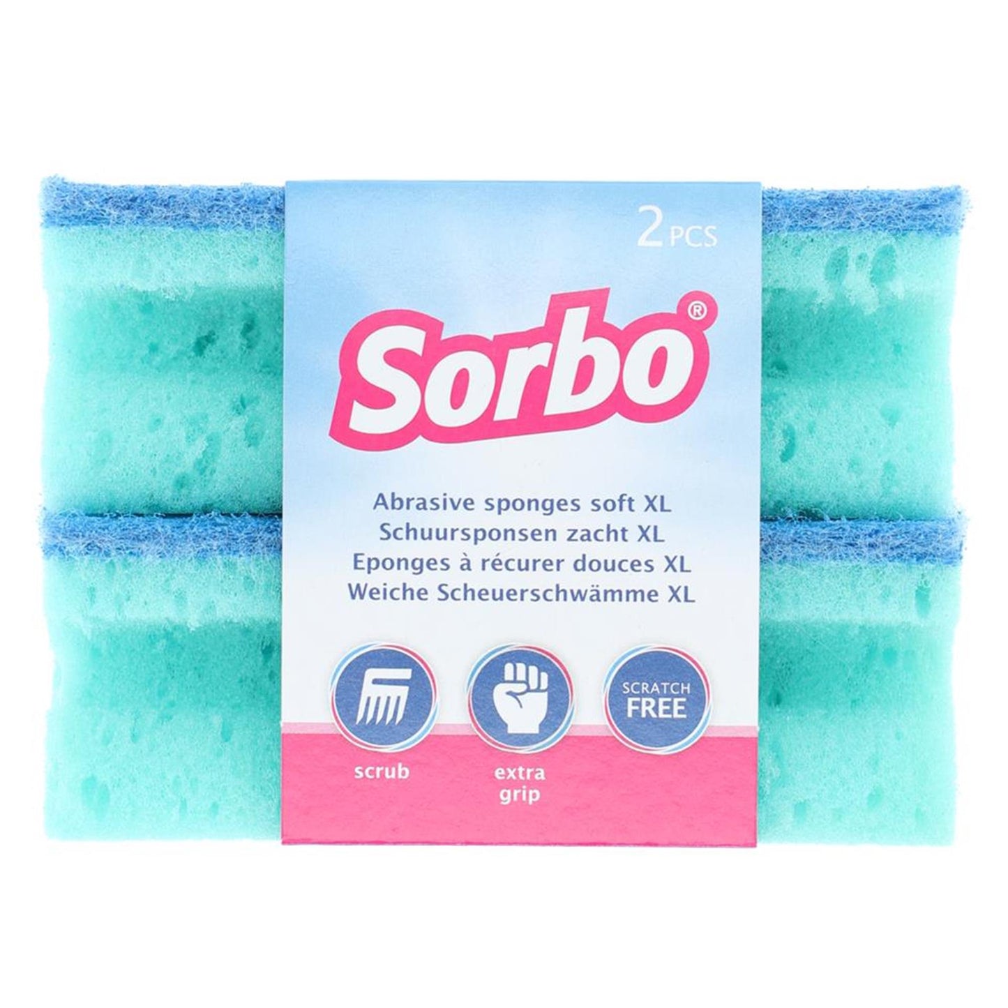 Sorbo spugna abrasiva antigraffio xl set da 2