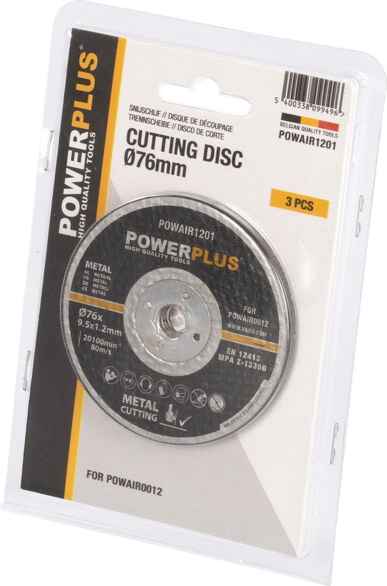 Powerplus - accessori - powair1201 - disco da taglio - 76mm - 3 pz.