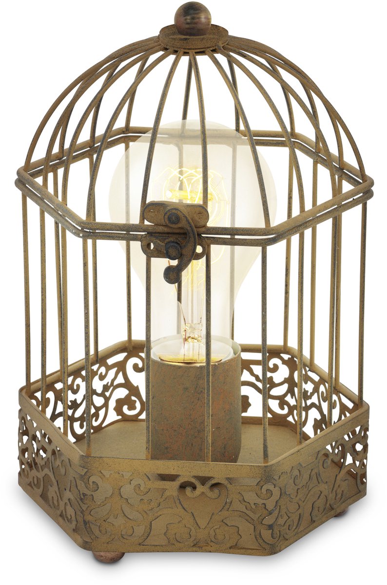 Eglo vintage harling - tafellamp - 1 lichts - roestkleurig
