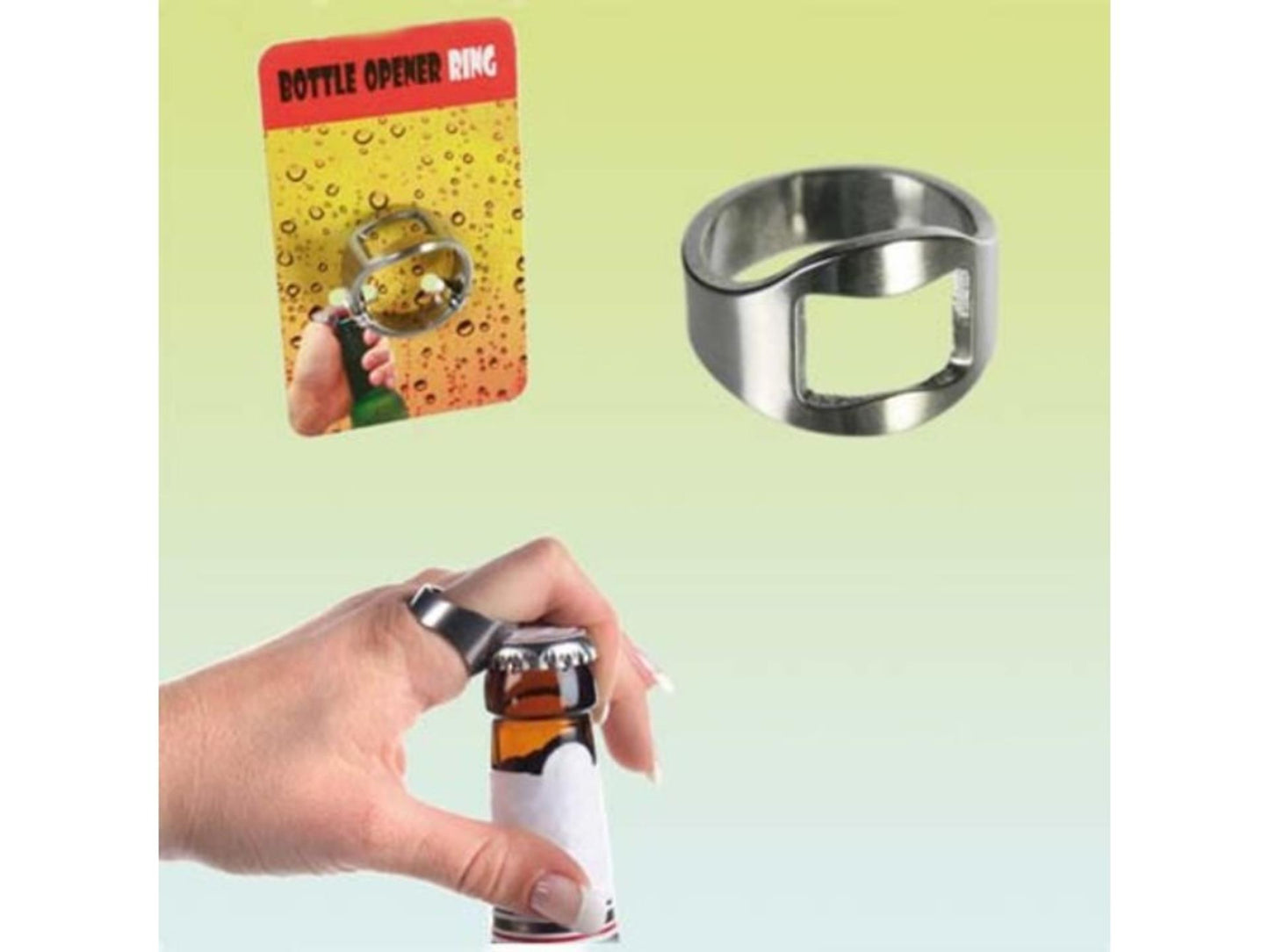 Abridor de botellas en forma de aro.