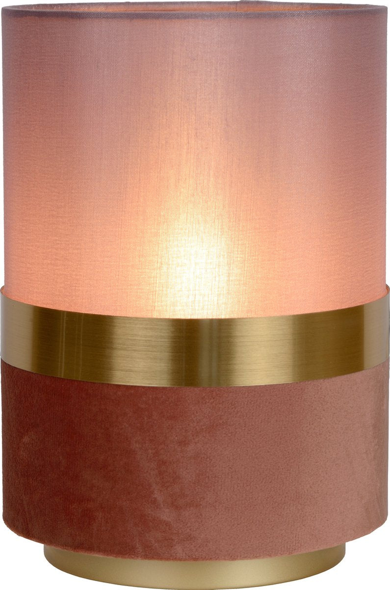 Lucide extravaganza tusse - tafellamp - ø 15 cm - 1xe14 - roze