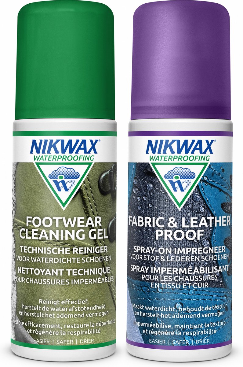 Nikwax footwear cleaning gel fabric leather proof 125ml