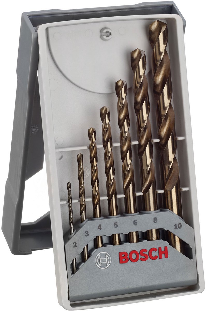 Set Bosch mini x-line pro con 7 punte per metallo hss-co