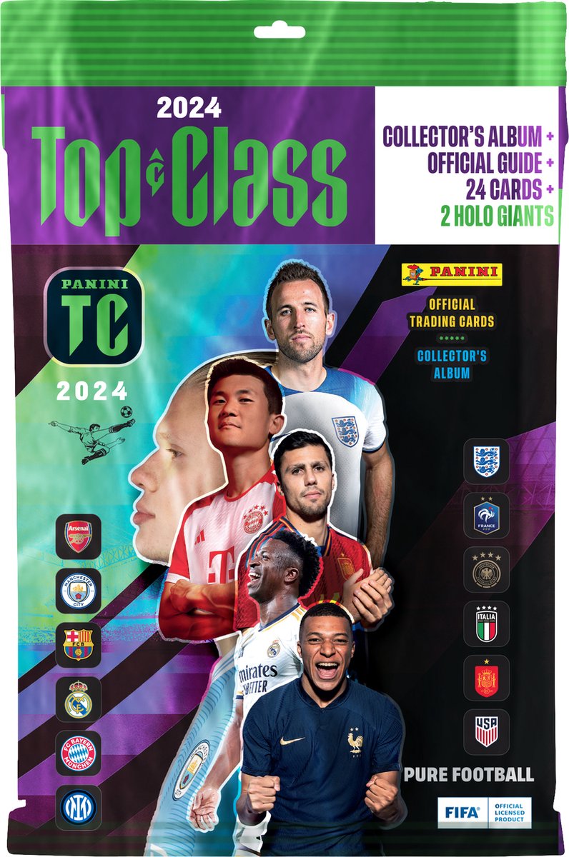 Panini fifa - top class 2024 - mega starter pack - figurine collezionabili - carte fifa