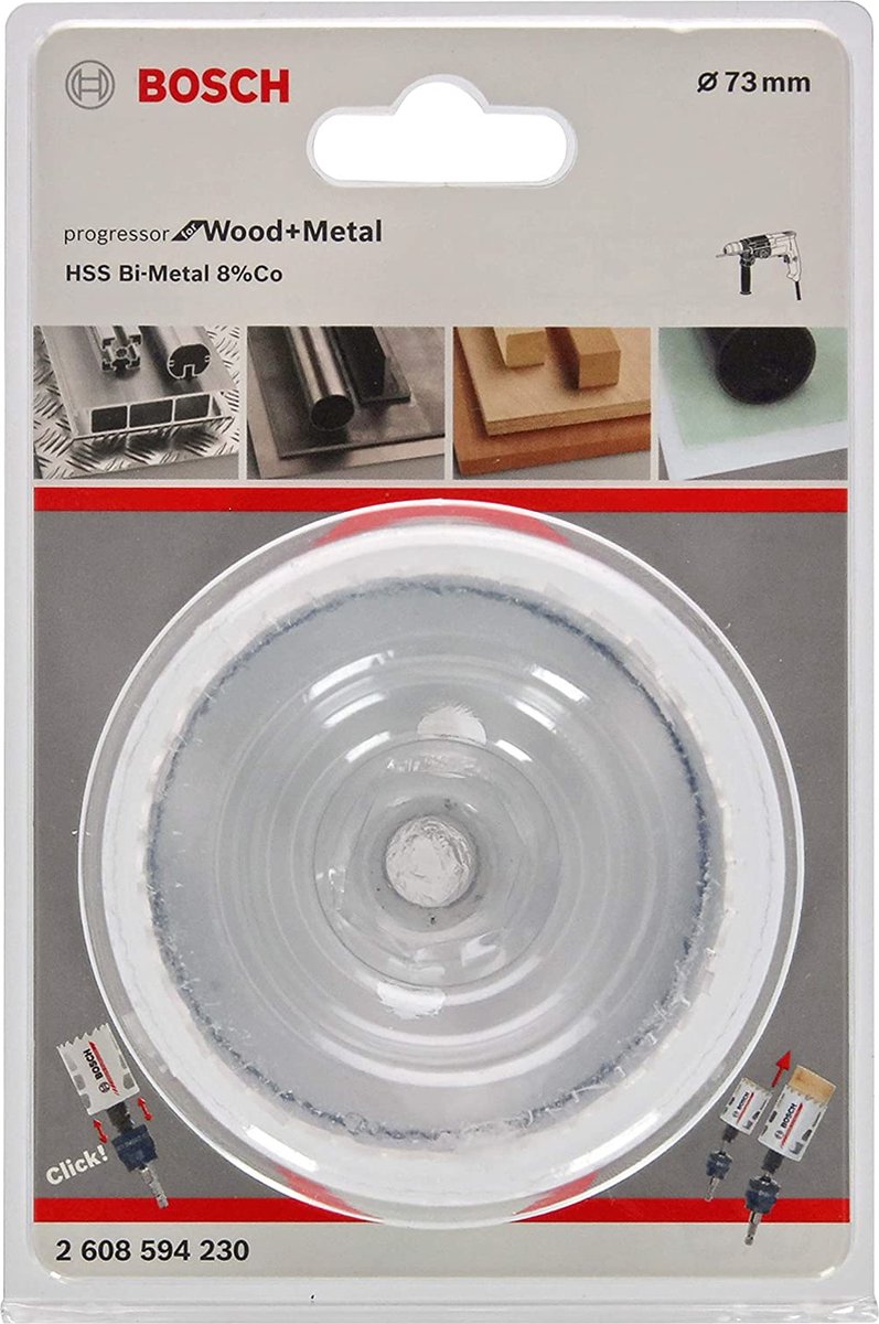 Sierra corona bosch hss bimetálica Progressor diámetro 73mm