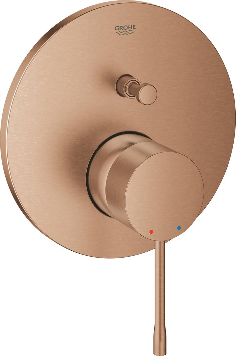 Grifo de ducha empotrado Grohe essence - pieza de superficie - 2 salidas - atardecer cálido cepillado (bronce mate)