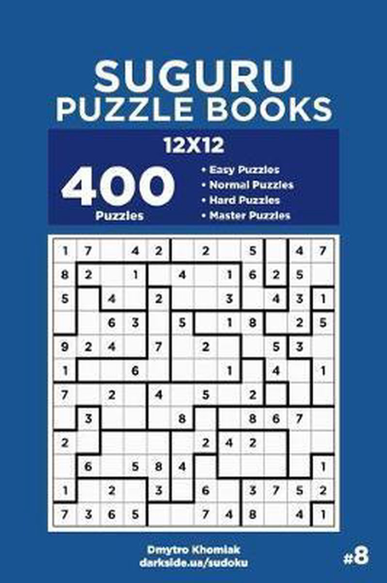 Libri puzzle Suguru - Libri puzzle Suguru - 400 puzzle facili da padroneggiare 12x12 (volume 8)