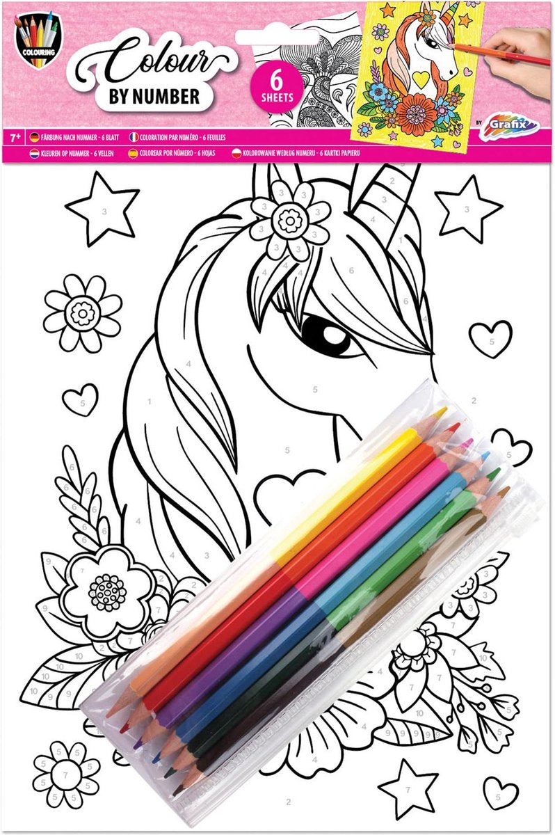 Colori per numero A4 - Leeuw