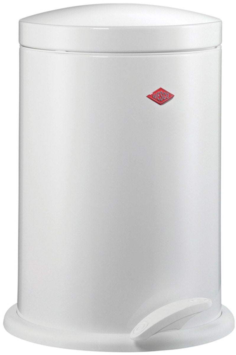Wesco 116 (alpha) prullenbak | pedaalemmer | 13 liter | metaal - wit | vuilnisbak - made in germany
