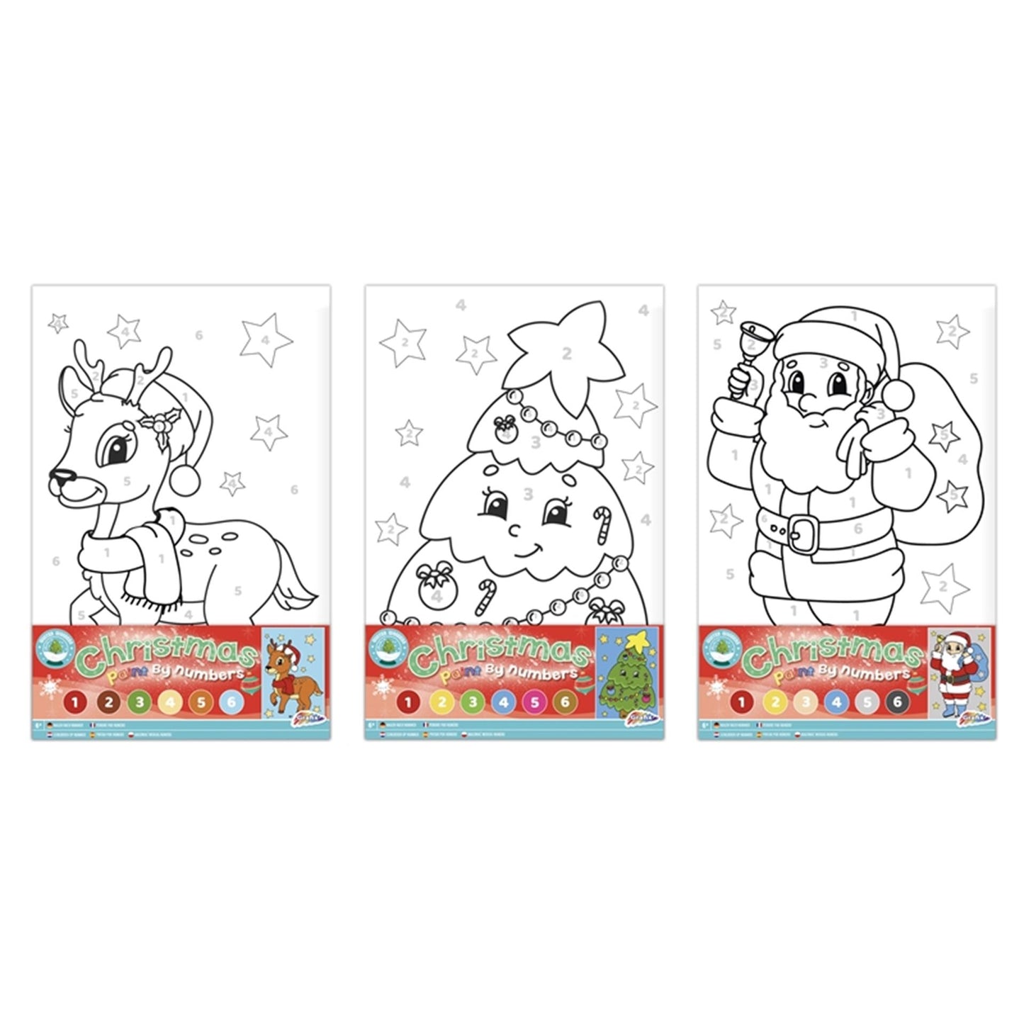 SIMA DI PITTURA CANVAS di Natale per numero - Babbo Natale