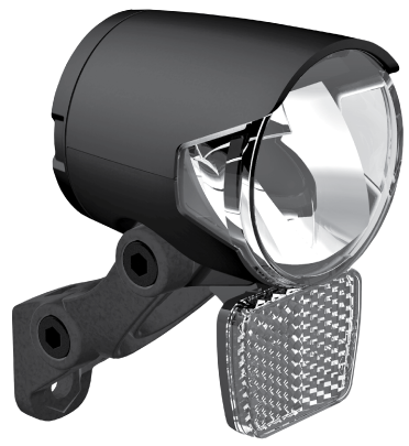 Faros hrmans H -Black MR4 Dynamo - On Function - con soporte - 100 120 Lumen