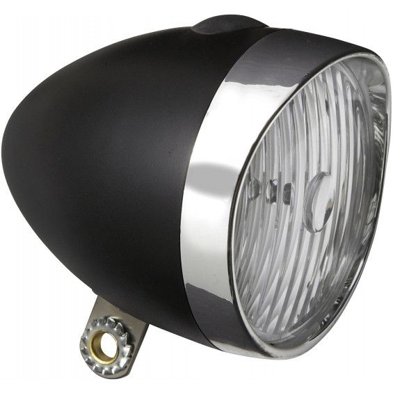 EDGE HEADLIGHT RETRO 3 LED su incl. Batterie Black Chrome