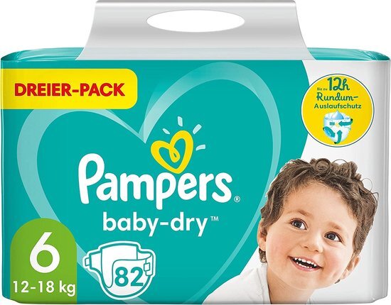 Pampers Pampers Baby Dry Size 6 Mega Pack 82 Pañales