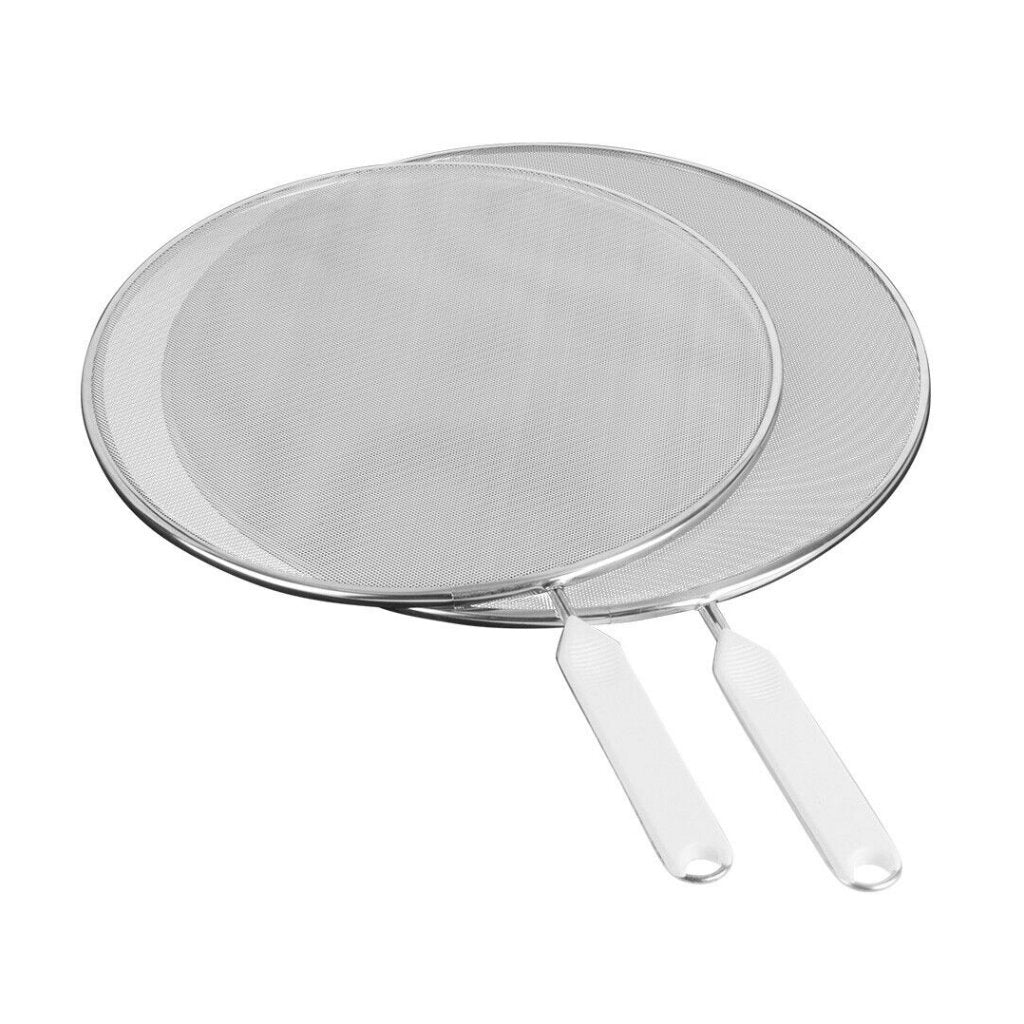 Metaltex Metaltex Antispat Screen 26 + 29 cm Manija blanca de acero inoxidable