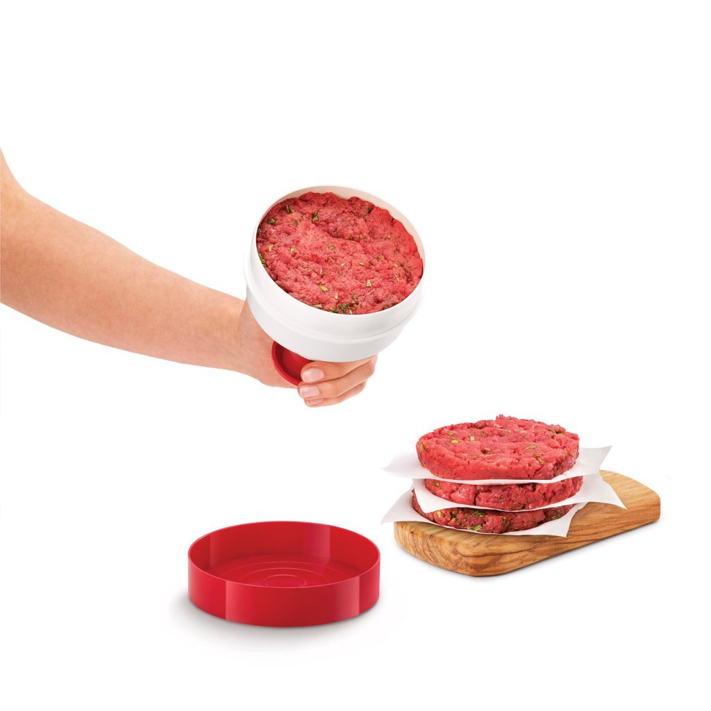 Metaltex Metaltex Kitchen Helpers Hamburgerpers 11 cm blanco rojo