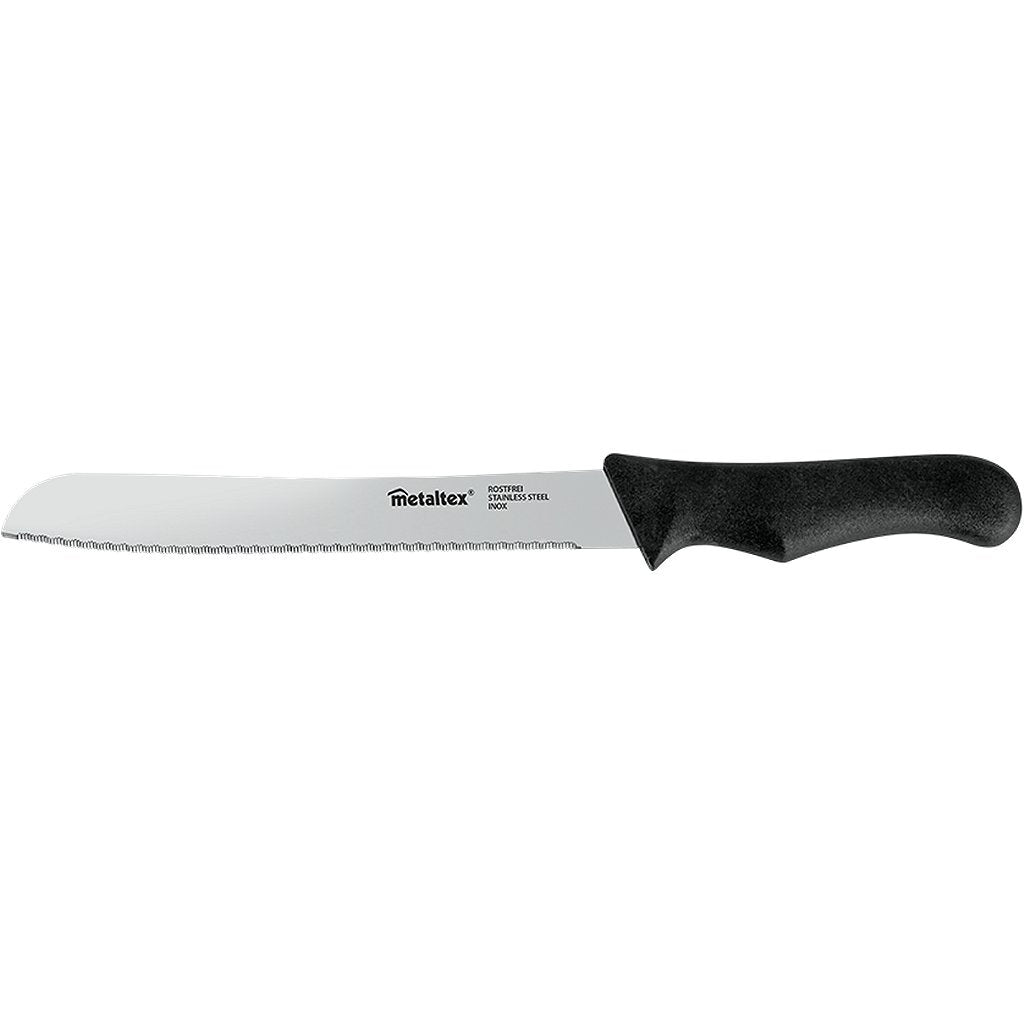 Metaltex Metaltex Basic Line Broodmes 31 cm de acero inoxidable negro