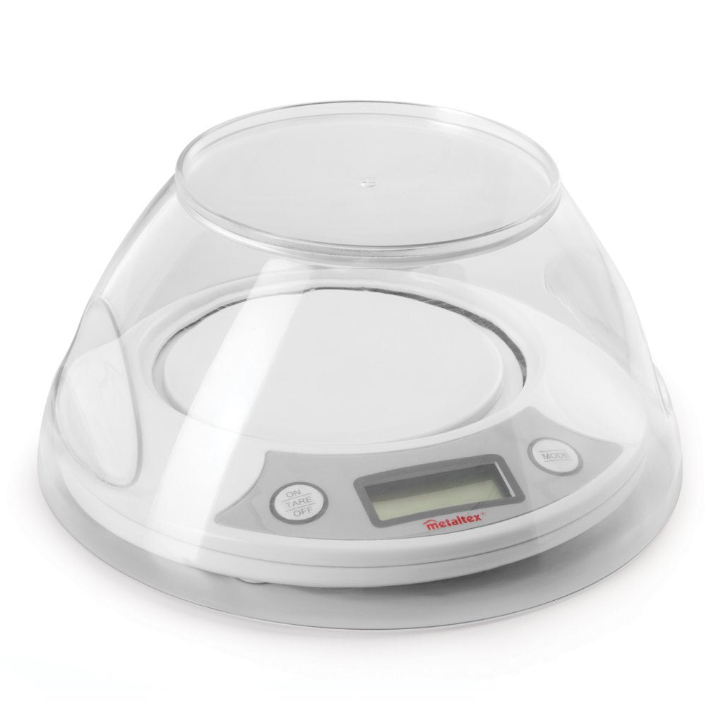 MetalTex Metaltex Kitchen Helpers Pesa Digital Kitchen Scala + ciotola 2,5L Bianco