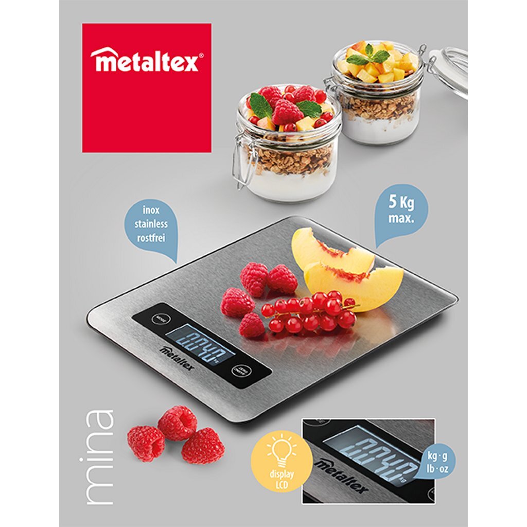 Metaltex Metaltex Kitchen Helpers Mina Digital Kitchen Scale inossidabile inossidabile