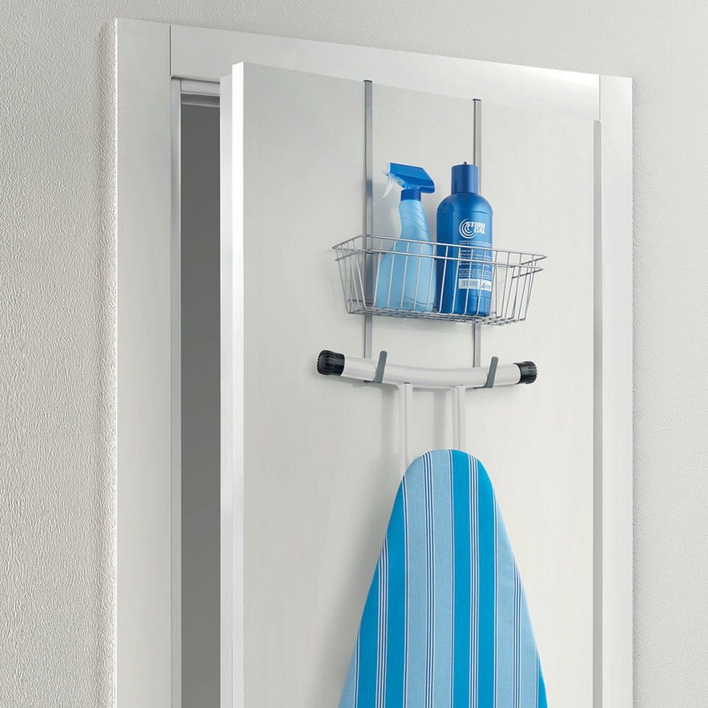 Soporte de placa de planchar metaltex metaltex 28x15x49 cm de plata