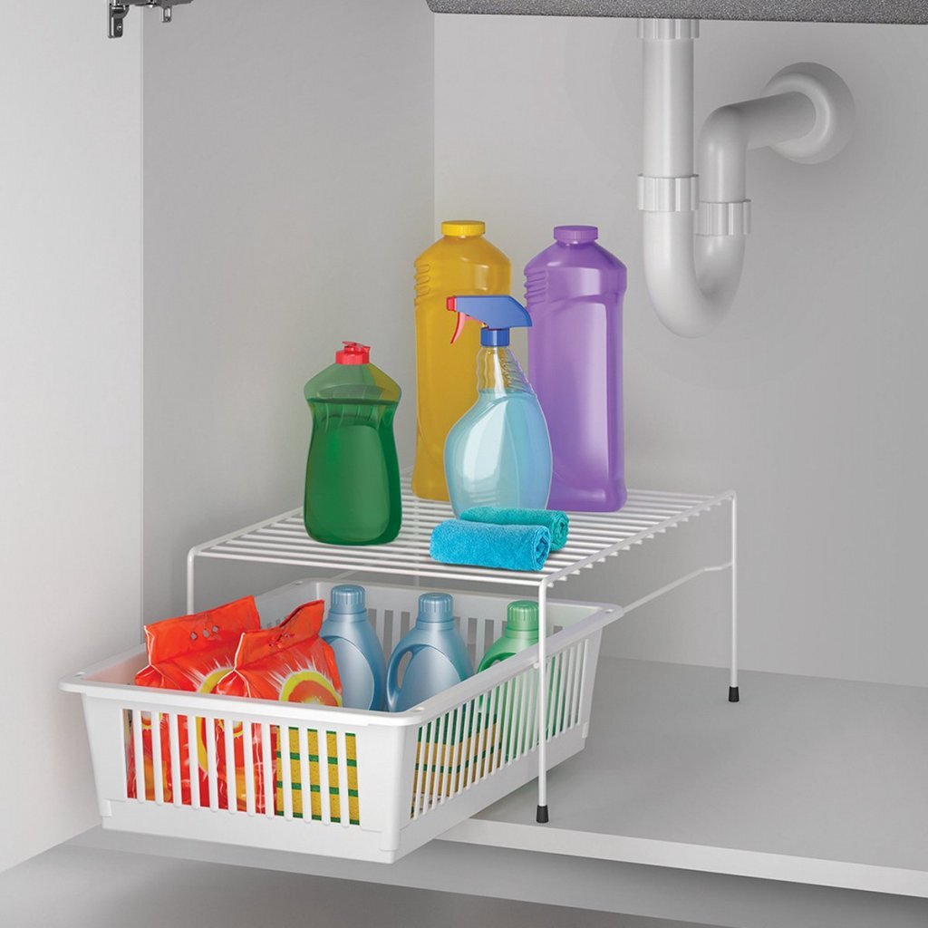 Metaltex metaltex rek + cesta 33x45x20 cm blanco