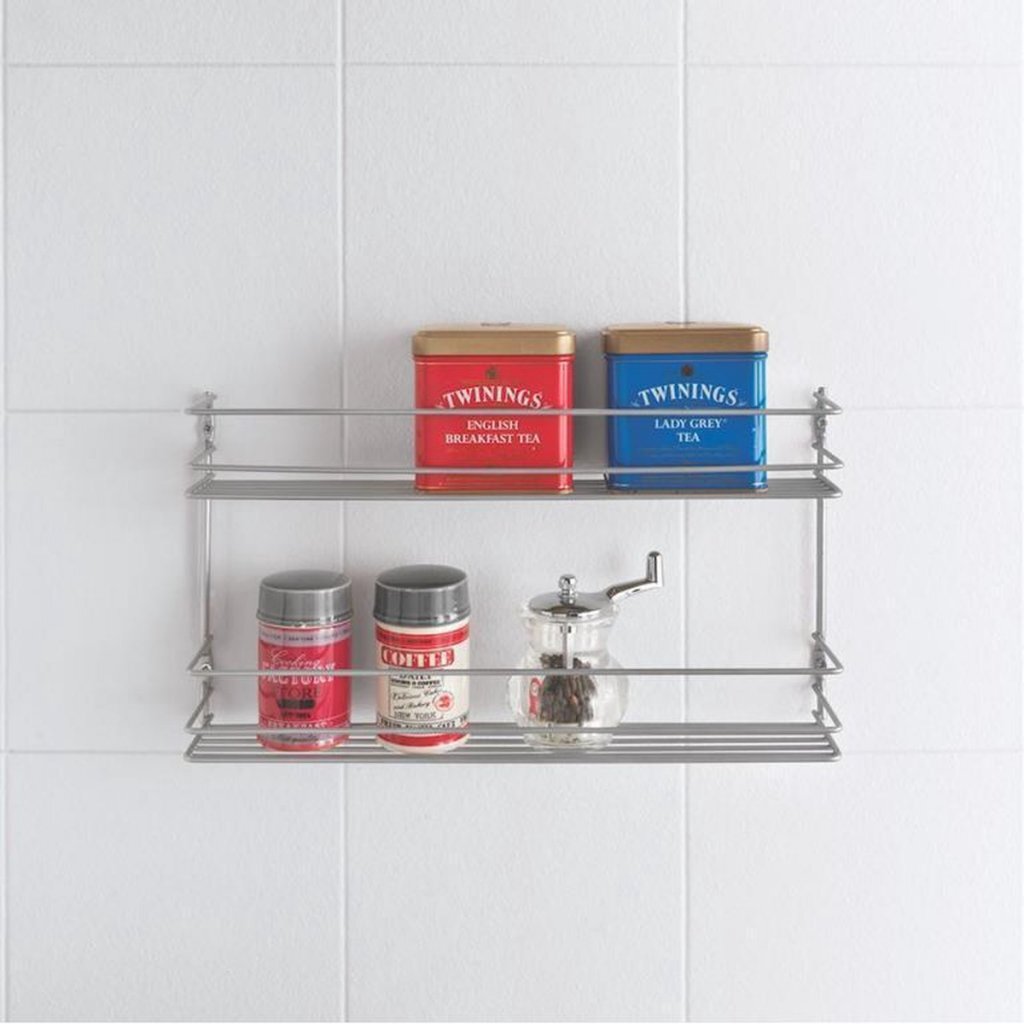 Metaltex Metaltex Space Saver Kitchen Pepito Herb Rack 2 pisos 36x8x19 cm de plata