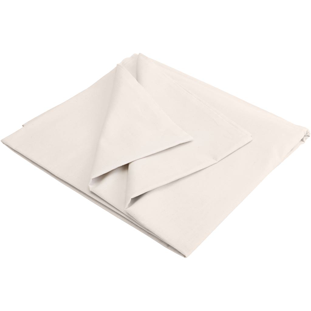 Lienzo de algodón lavado, B: 150 cm, natural, 5 m 1 caja
