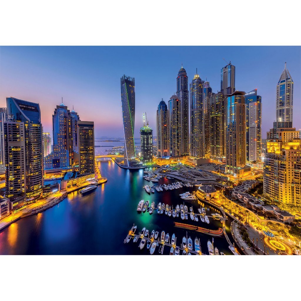 Clementoni Puzzle de colección de alta calidad + Póster Dubai 1000 Piezas
