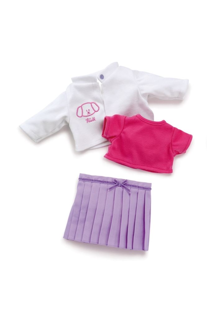 Ropa Trudi 36 cm. conjunto de falda morada