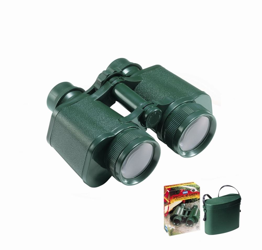 Prismáticos Navir verdes con funda. 4+