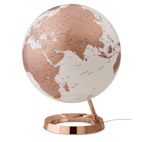 Atmósfera atmósfera nr-0331f7nu-gb globo de cobre brillante de 30 cm de diámetro pie de plástico en inglés
