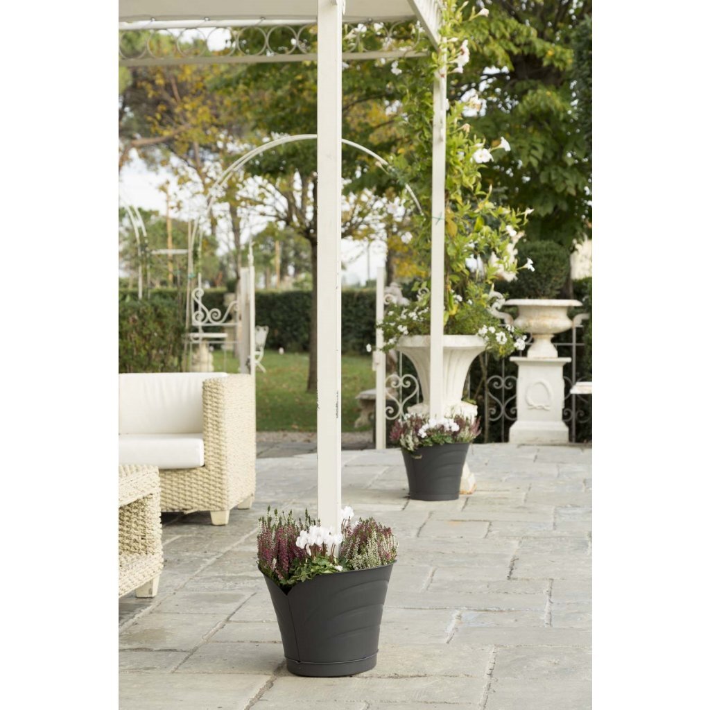 Bama Tulipano Flowerpot 5L 34.5x19x30 cm 4 pezzi di antracite