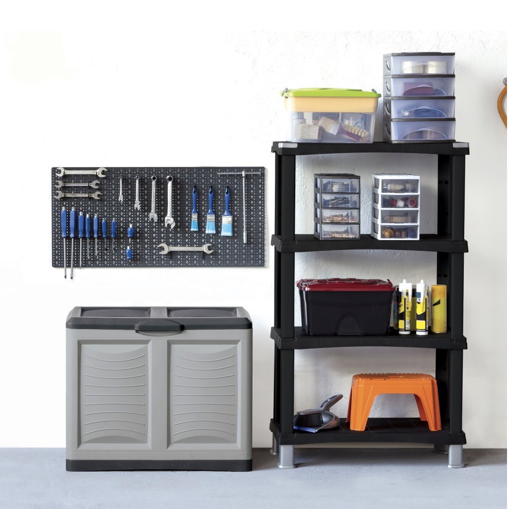 Container Bama Mettitutto 200L 78x45x64 cm Antracite grigio