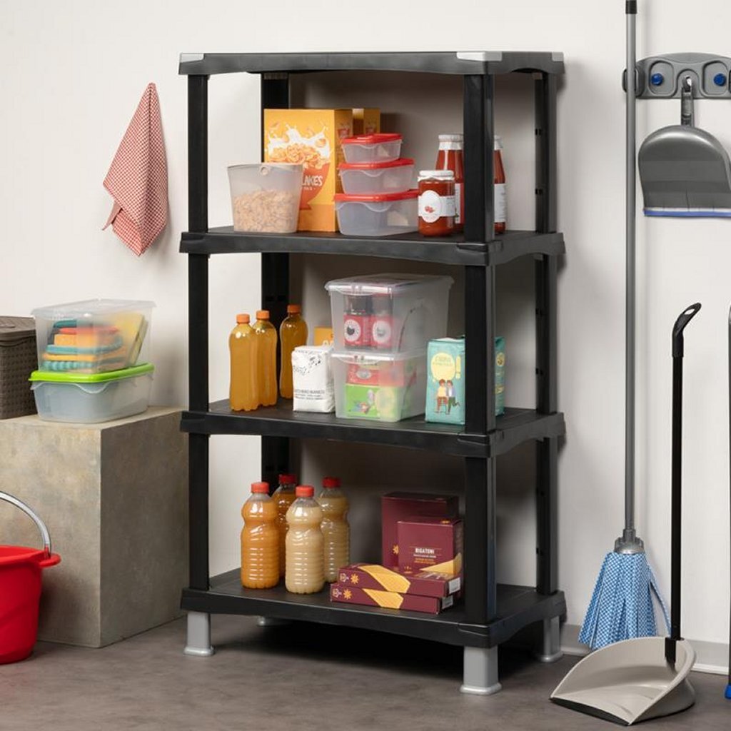 Sistema di stoccaggio Futuro Bama 4 riparti 80x40x137 cm nero