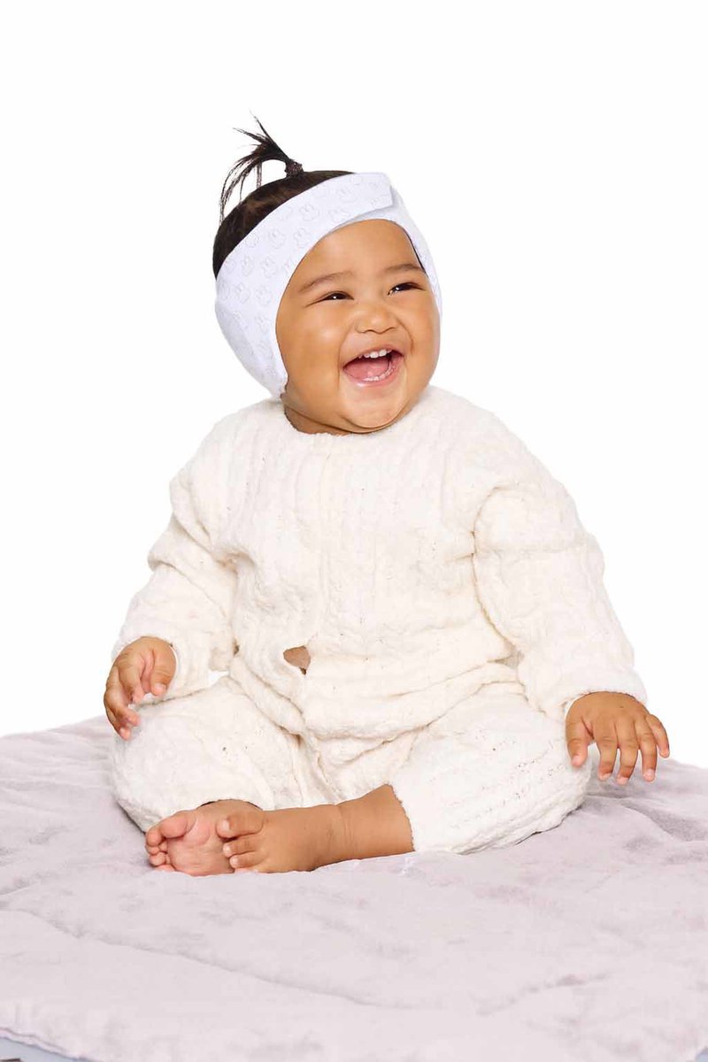 Dooky® Protección auditiva para bebés Dooky x Miffy - diadema ajustable suave - 6-12 meses - blanco - algodón Oeko-Tex - ligero y cómodo