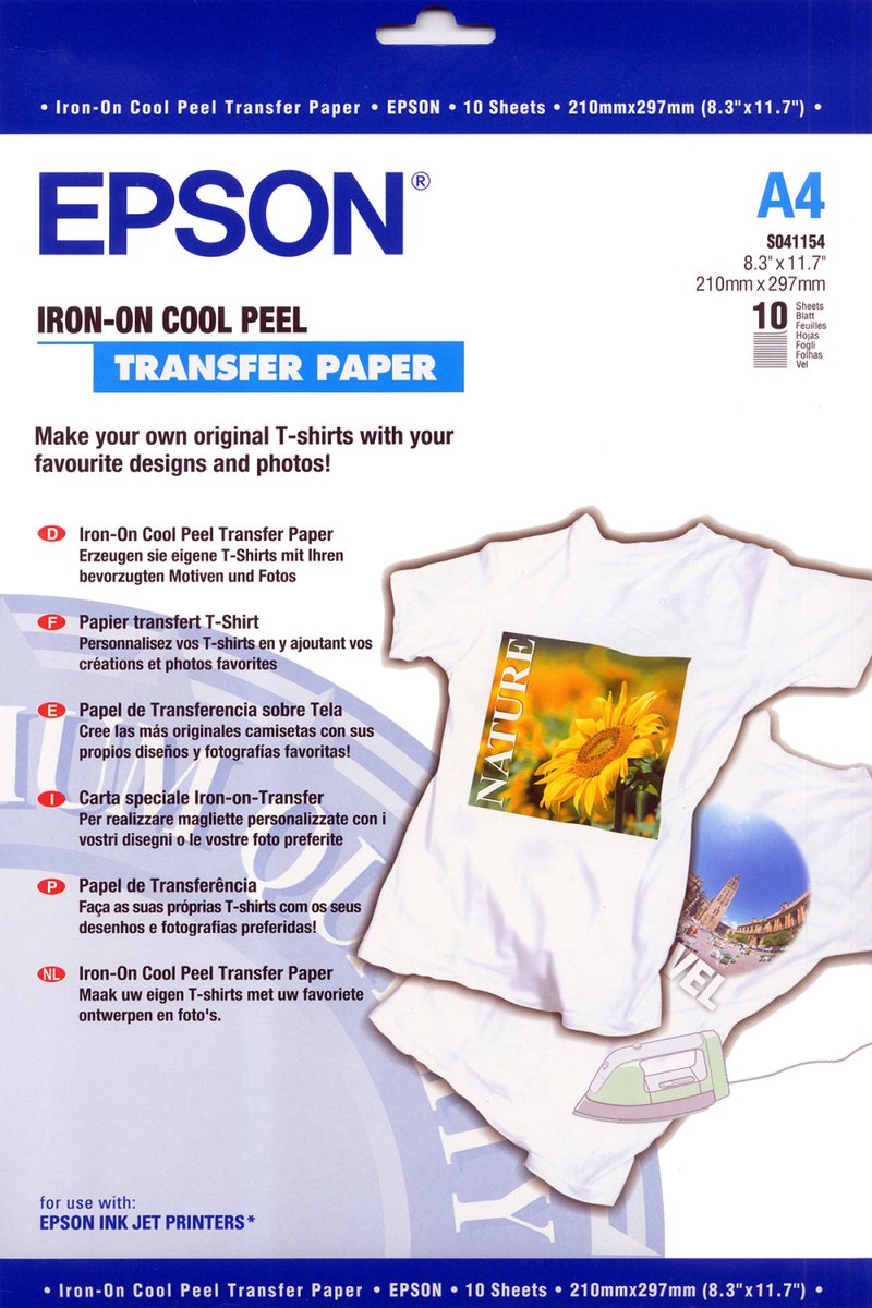 Carta termoadesiva Epson - A4 - 10 fogli