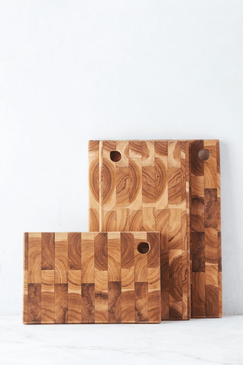 Tabla de cortar Point-virgule de madera de teca reciclada 40x20x2cm 1 pieza