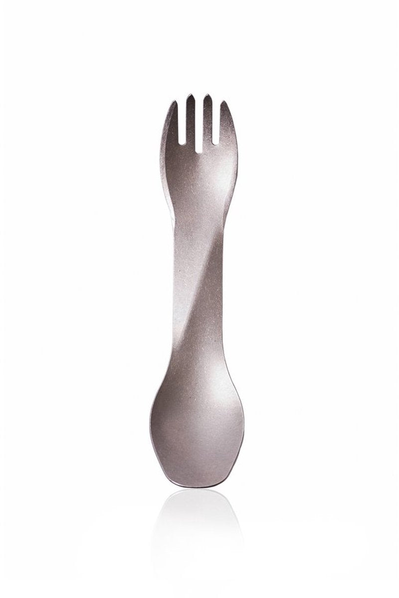 Equipo humano - reutilizable - ligero - cubiertos - spork - gobites ti-uno - titanio - cubiertos de camping