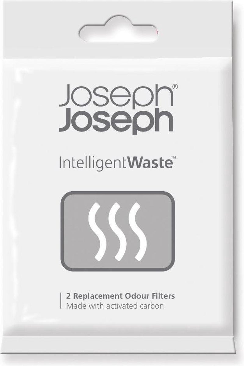 Joseph joseph vervangende geurfilters intelligent waste – actieve koolstoffilters voor totem, titan stack afvalsystemen - 2 pack