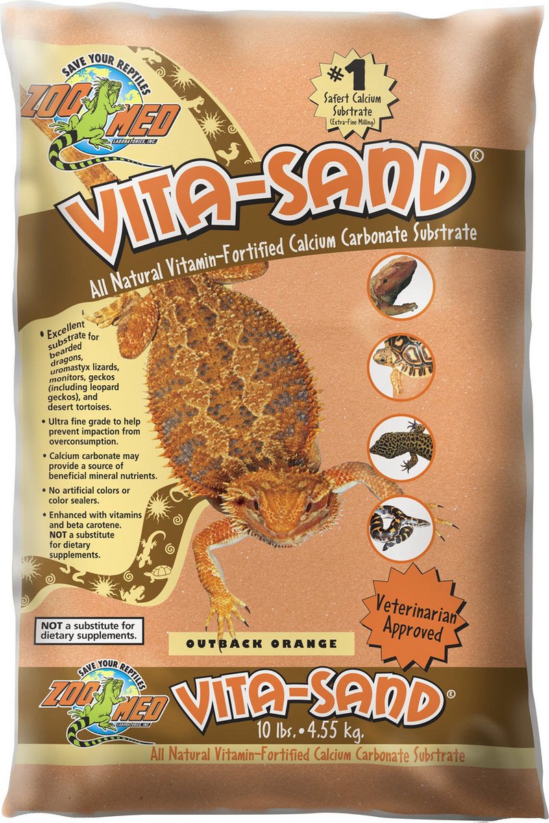 Zoomed zoo med vita sand - terrariumzand - outback orange - 4,5kg