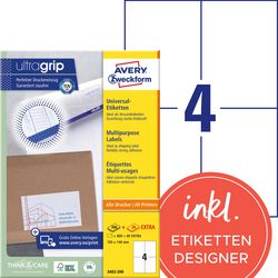 Etichette universali avery universal bianche 200 pezzi