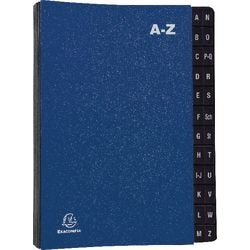 Cartella di ordinamento exacompta blu a-z