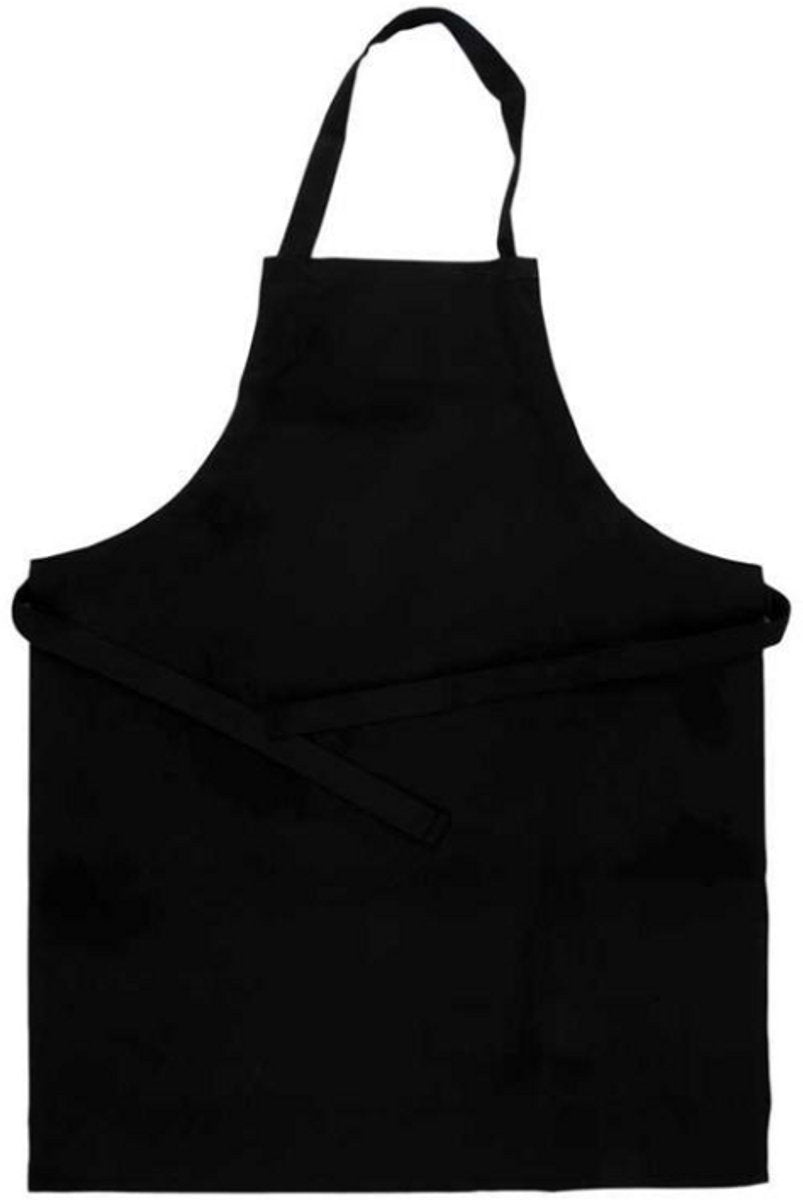 Delantal de empresa Creativ, largo: 70 cm, ancho: 55 cm, talla 7-12 años, 210 gr, negro, 1 unidad