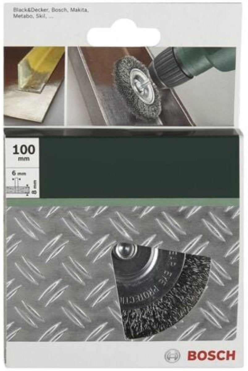 Bosch - cepillos de disco para taladros - alambre corrugado, 100 mm 100 mm, 0,3 mm, 4500 rpm