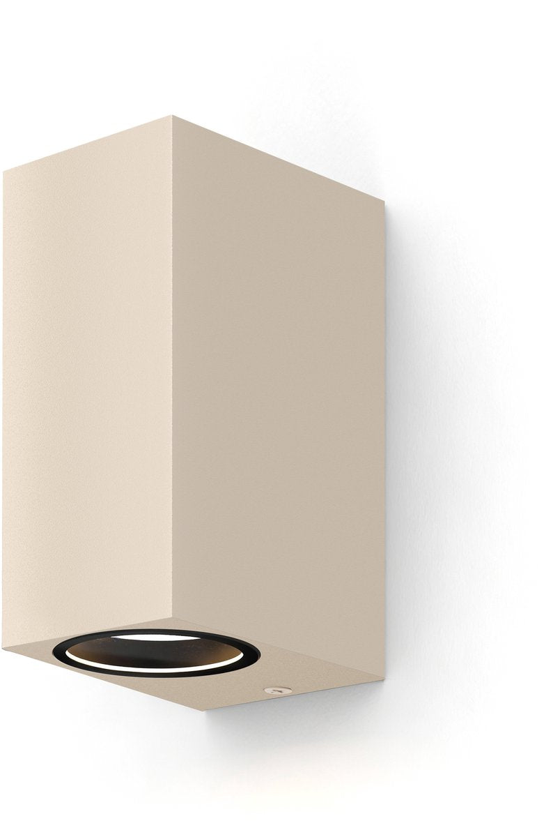 Calex aplique up downlight bergamo – 2× gu10 – ip54 resistente al agua y al polvo – apto para interior y exterior – fácil instalación – rectangular – negro