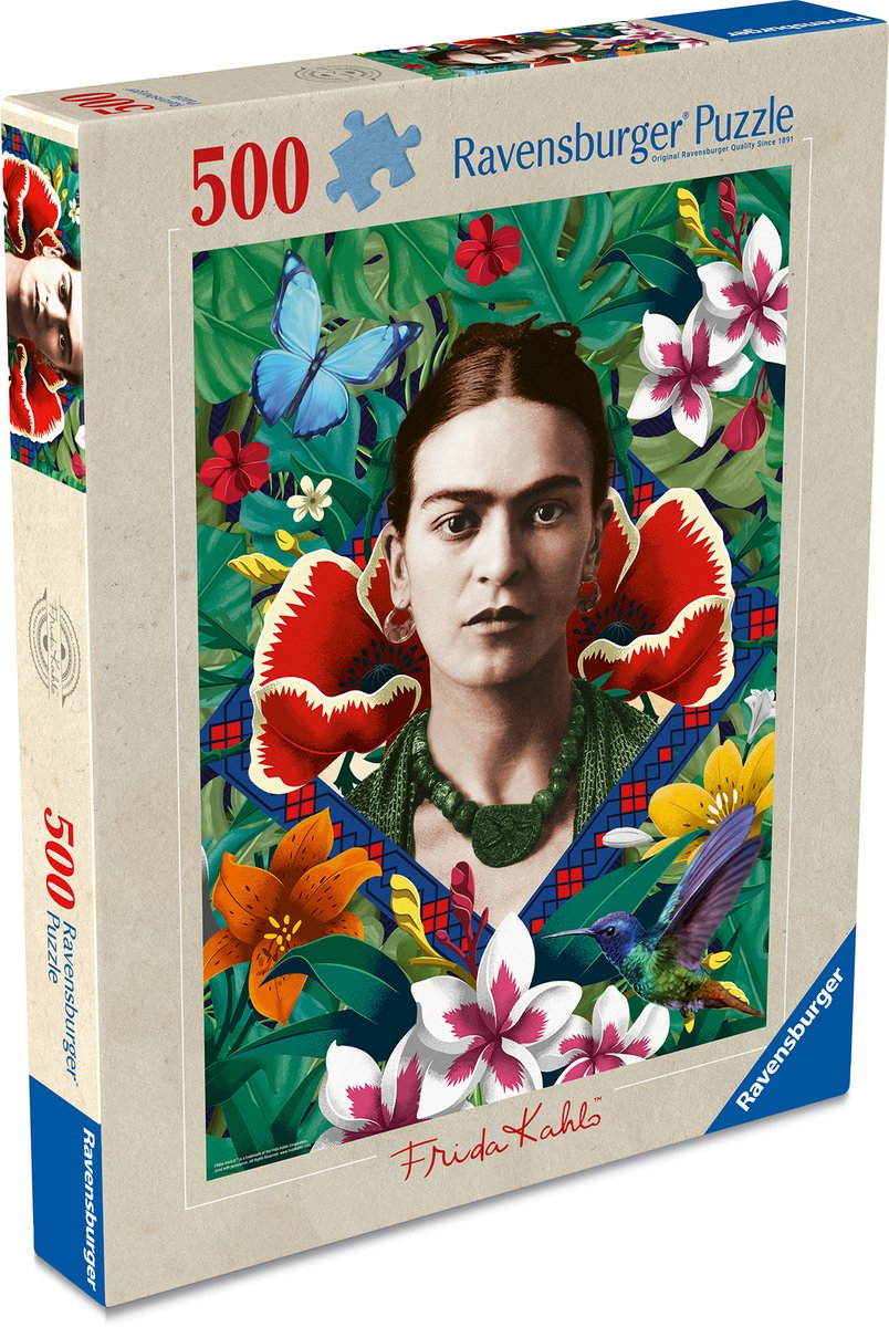 Ravensburger – Frida Kahlo, Blossoming Fantasy – Puzzle – 500 pezzi
