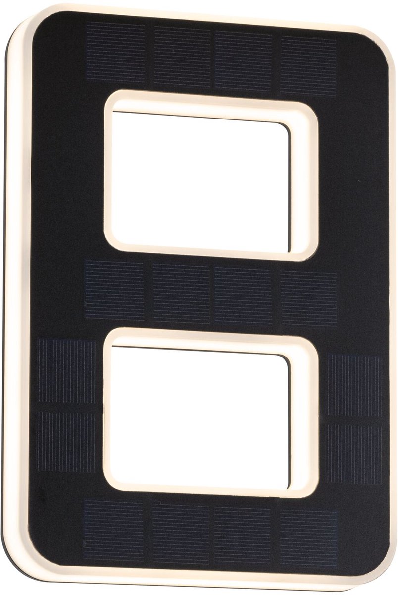 Paulmann solar led-huisnummerverlichting incl. verwisselbare accu nummer 8 ip44 3000k 6lm zwart