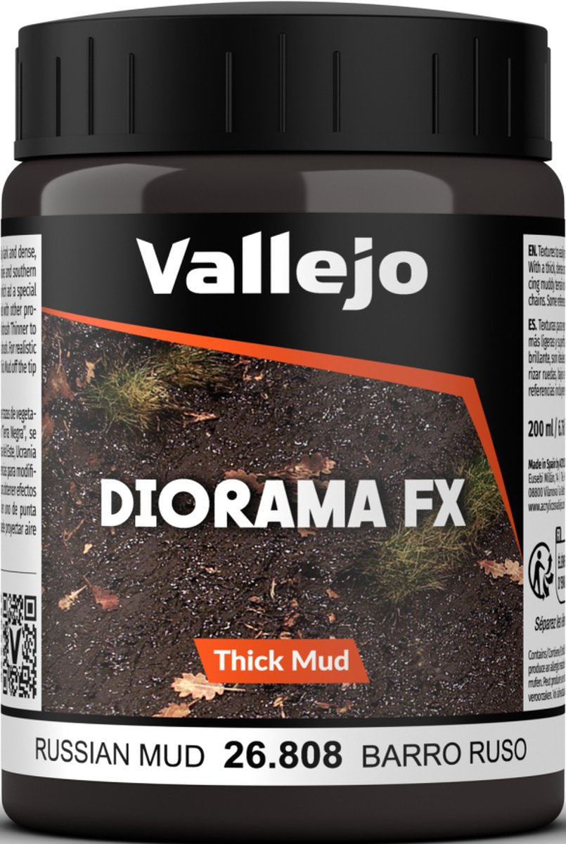 Vallejo val26808 fango russo effetti atmosferici del fango denso - 200 ml