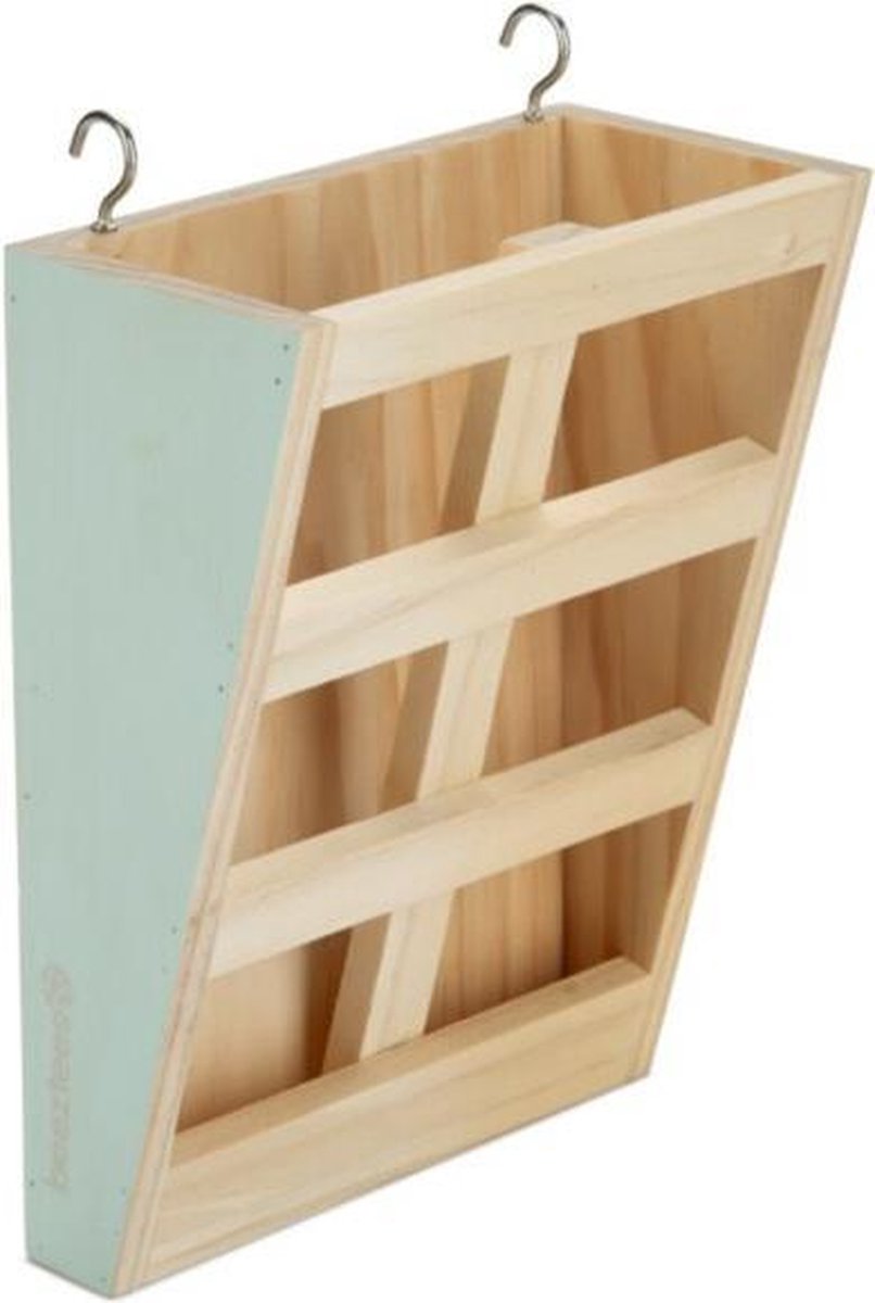 Rastrelliera per fieno Beeztees in legno rima menta