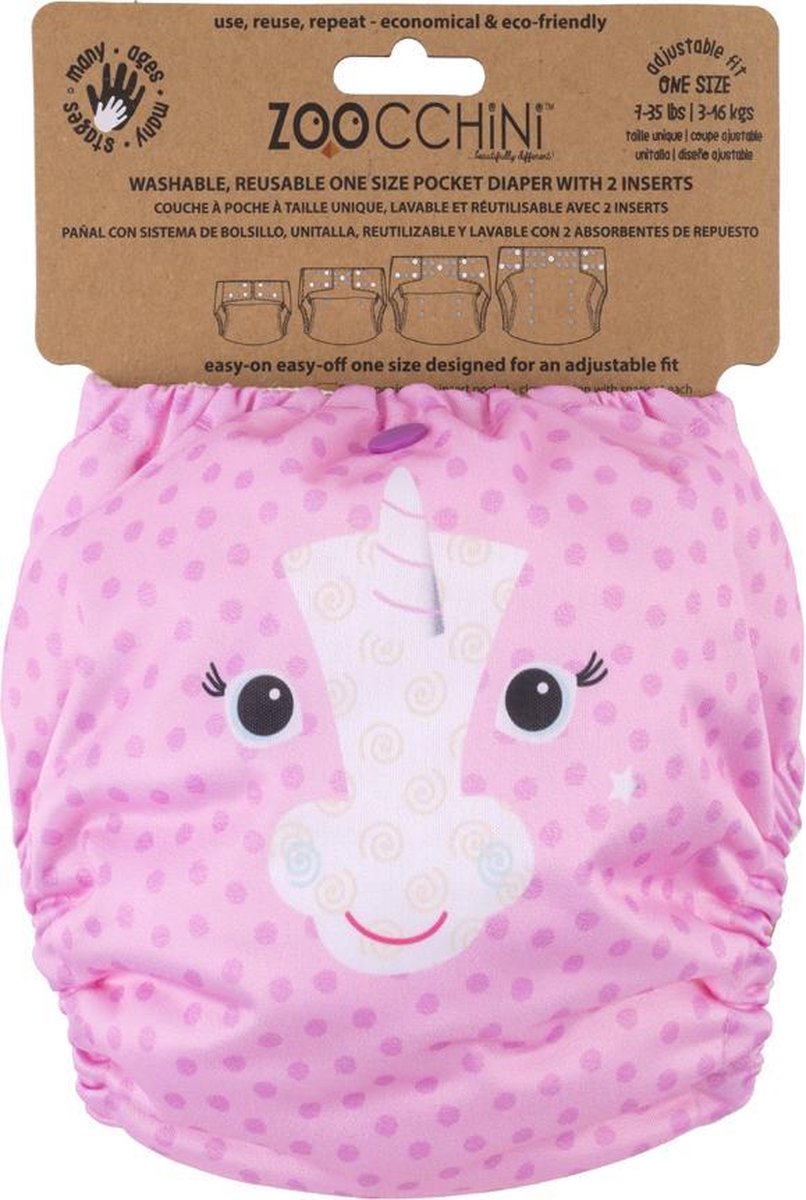 Pañal reutilizable Zoocchini - allie la alicornio